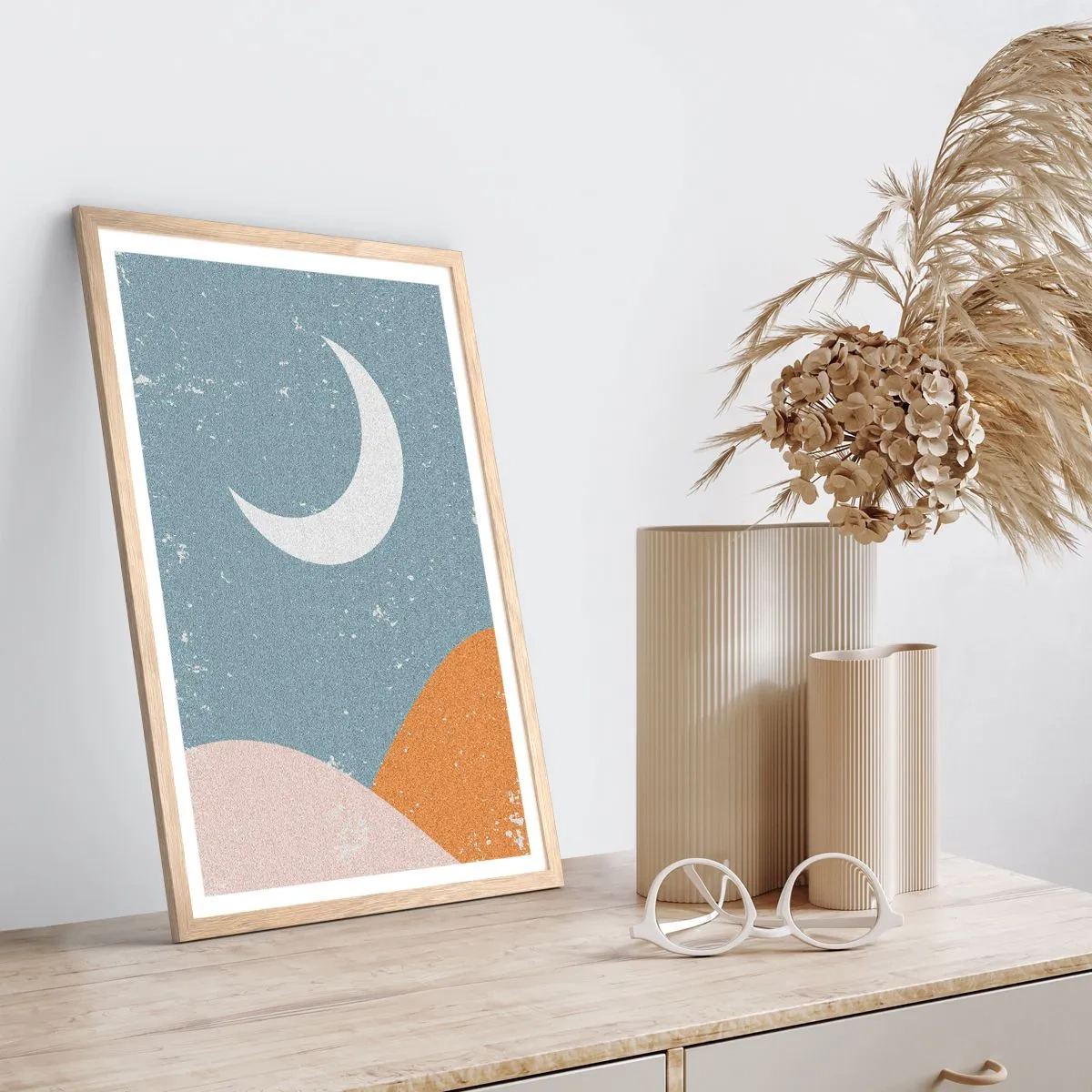 Poster în ramă de stejar deschis - Miracol tuturor nopții - 70x100 cm