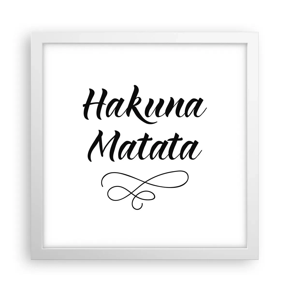 Poster în ramă albă - Cel mai bun sfat - 30x30 cm