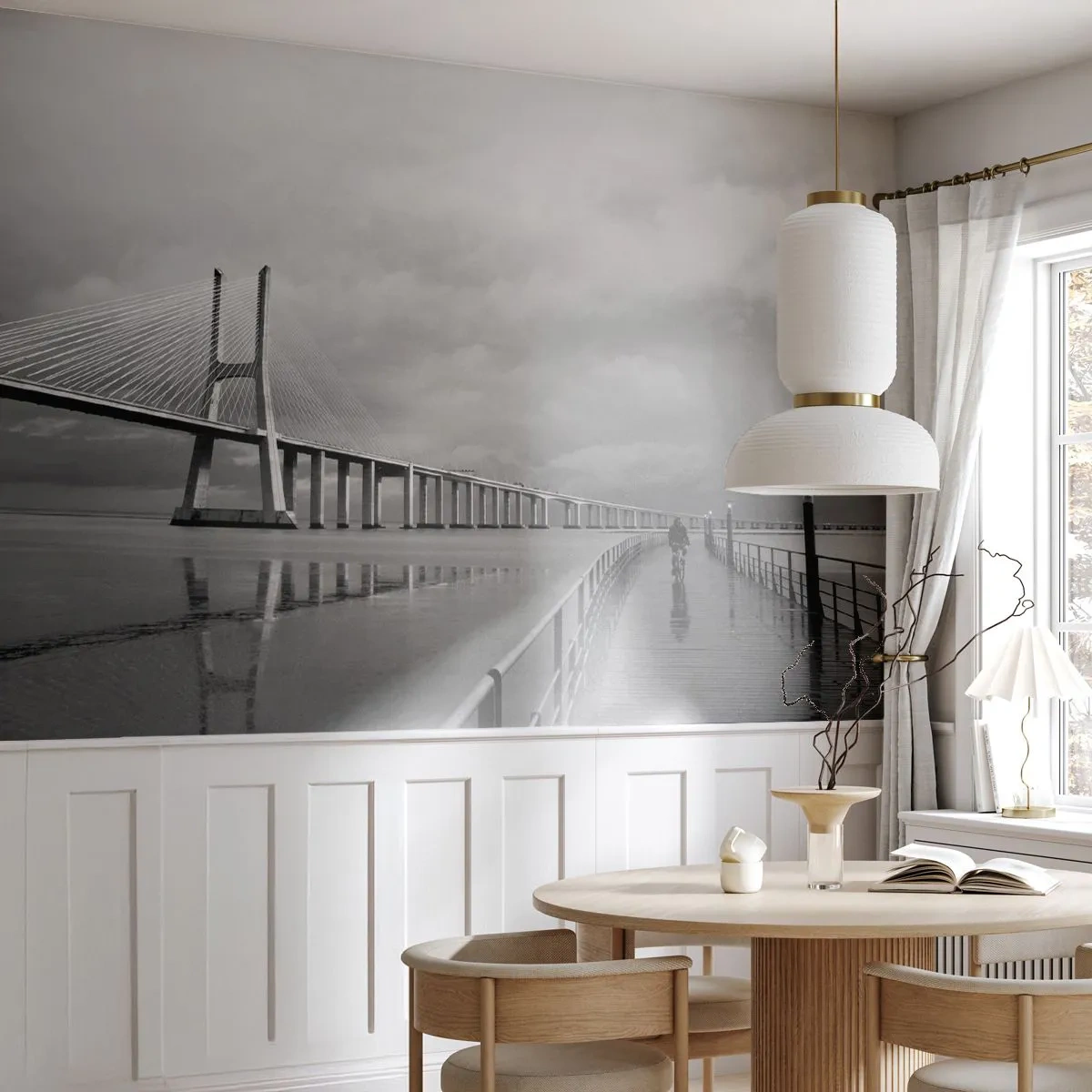 Tapet Premium Canvas - Pentru fiecare ceva - Pod, Arhitectură, Peisaj - 250x175 cm