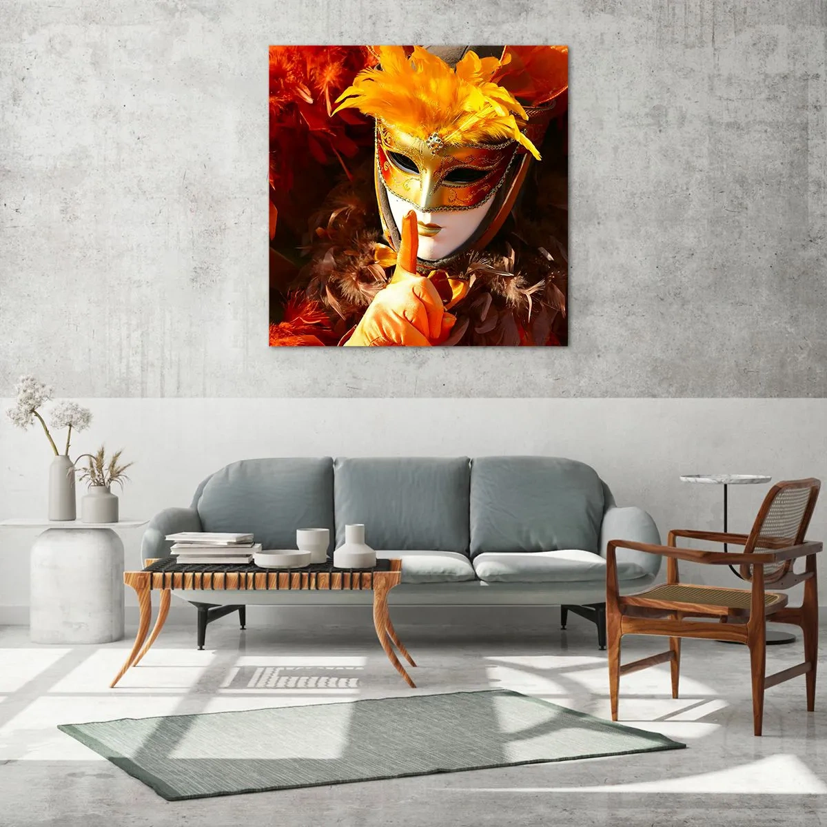 Tablou pe sticlă - Misterul face parte din joc - 50x50 cm