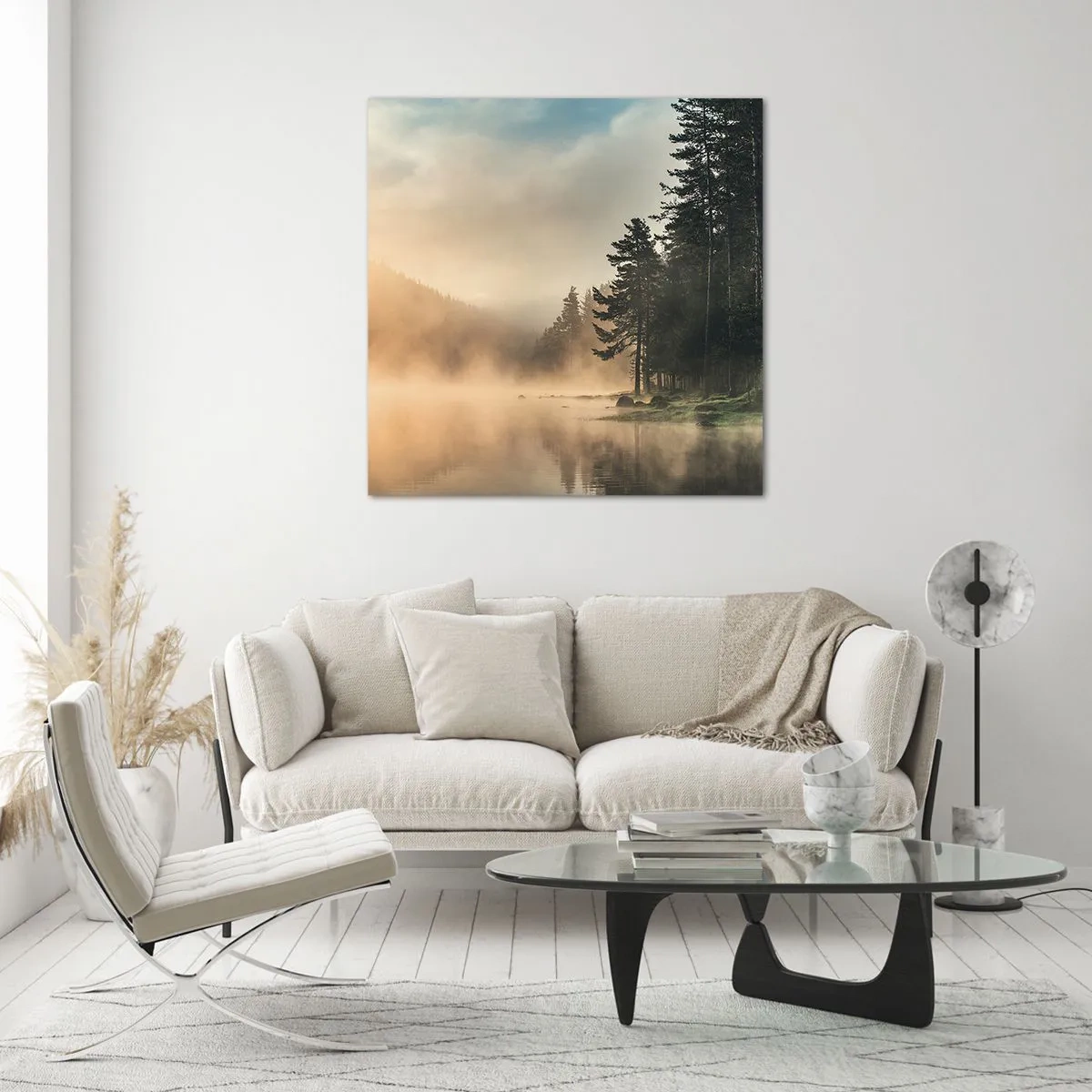 Tablou pe sticlă - Nașterea unei zile - 60x60 cm