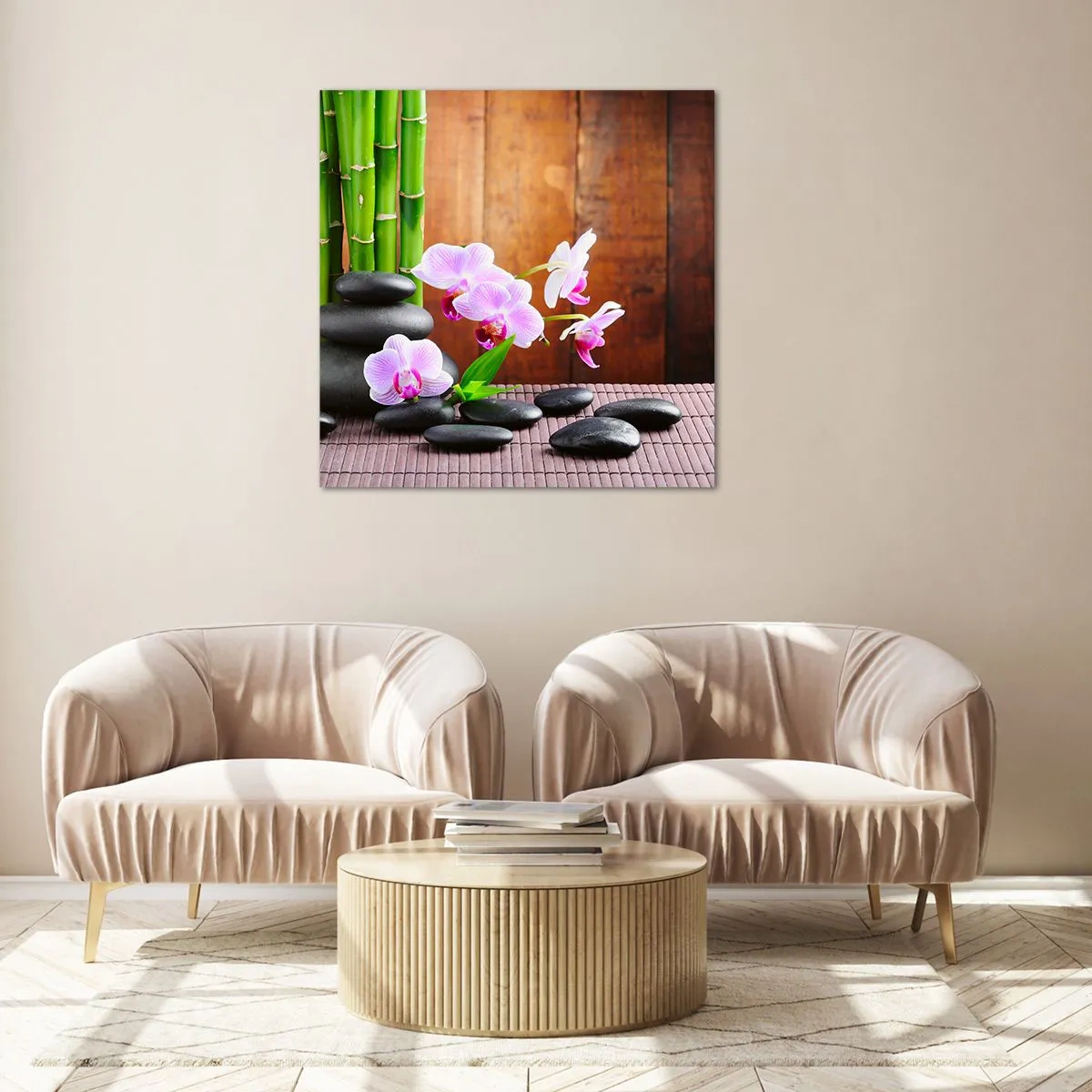 Tablou pe sticlă - Experimentați deliciile Orientului - 60x60 cm