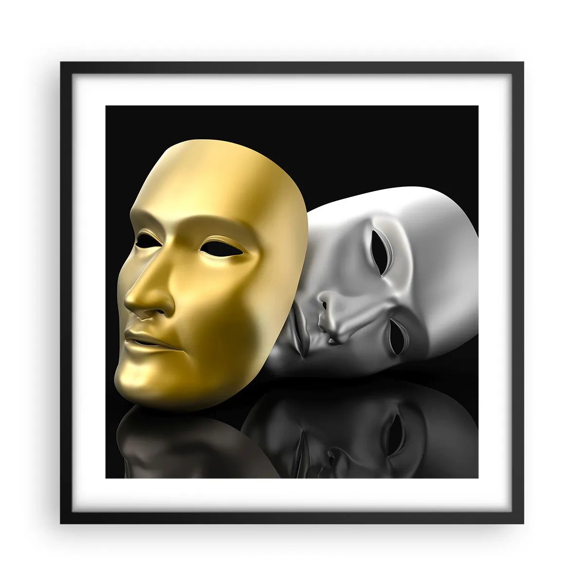 Poster în ramă neagră - Viața este teatru - 50x50 cm