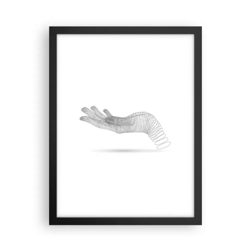 Poster în ramă neagră - Mână arcuită - 30x40 cm
