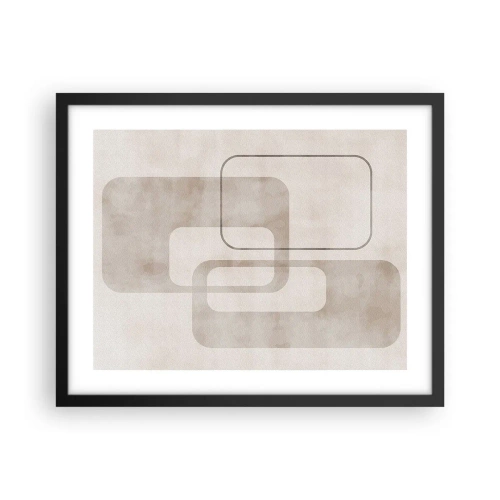 Poster în ramă neagră - Fuga geometrică - 50x40 cm