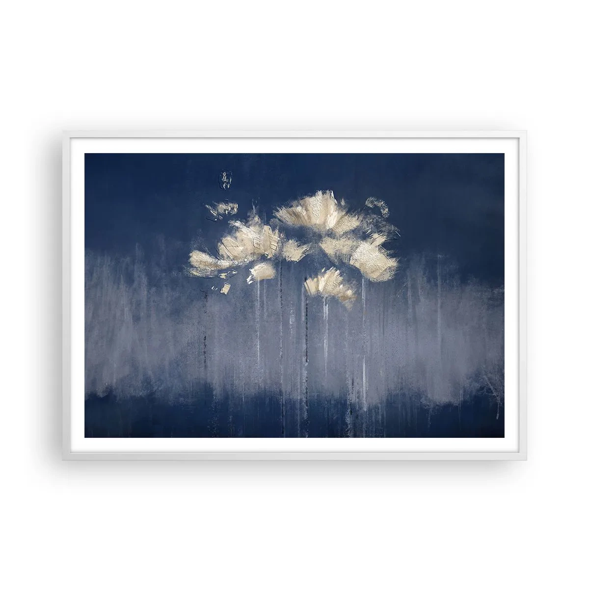 Poster în ramă albă - Ca petalele în vânt - 100x70 cm