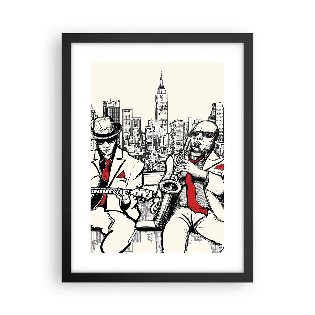Poster în ramă neagră - Improvizație la New York - 30x40 cm