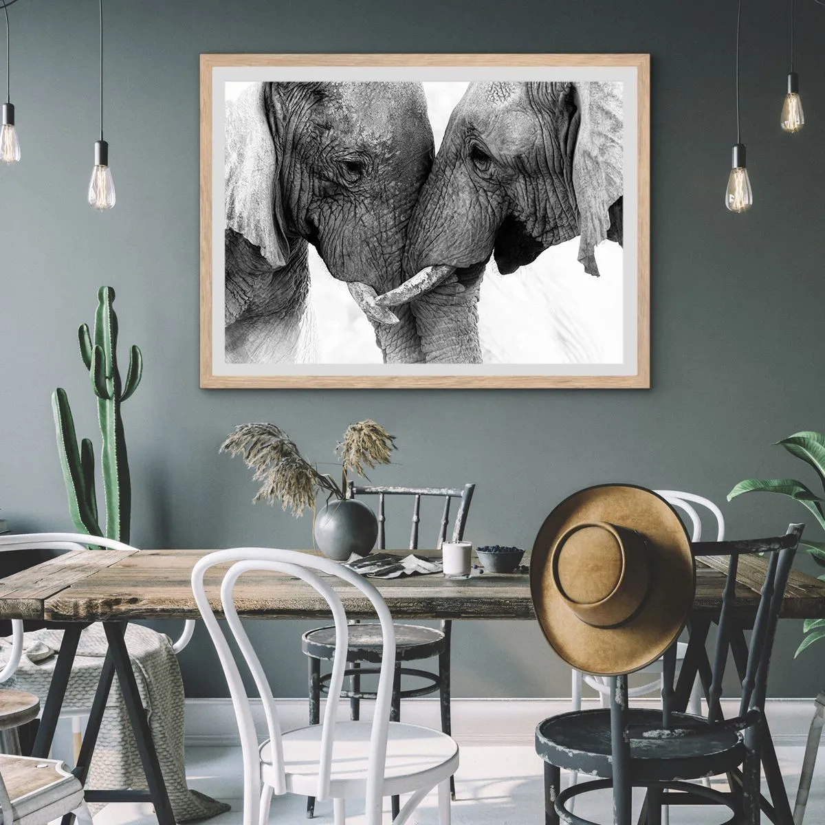 Poster în ramă de stejar deschis - Mărturisire din inimă - 91x61 cm