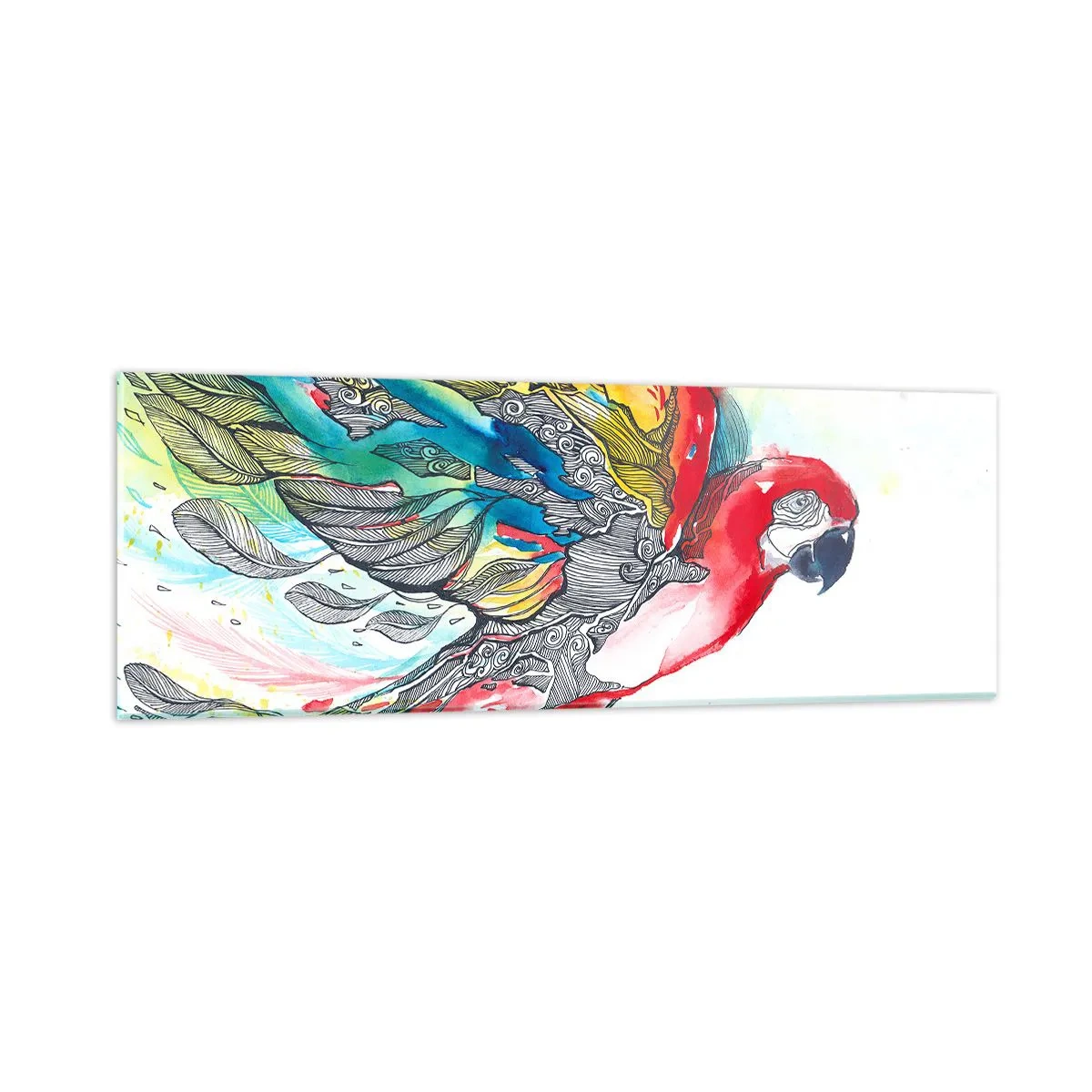 Tablou pe sticlă - Trăiește în culori - 90x30 cm