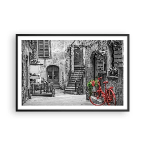Poster în ramă neagră - Alee din Toscana - 91x61 cm