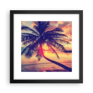 Poster în ramă neagră - O seară sub palmieri - 30x30 cm