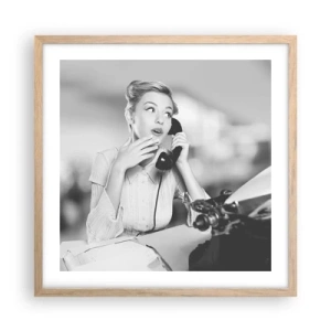 Poster în ramă de stejar deschis - Bună ziua, suntem în anii '50. - 50x50 cm