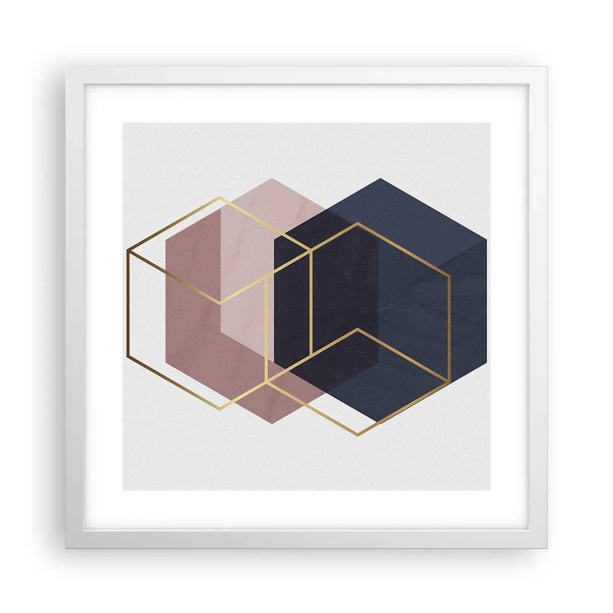 Poster în ramă albă - Puterea simplității - 40x40 cm