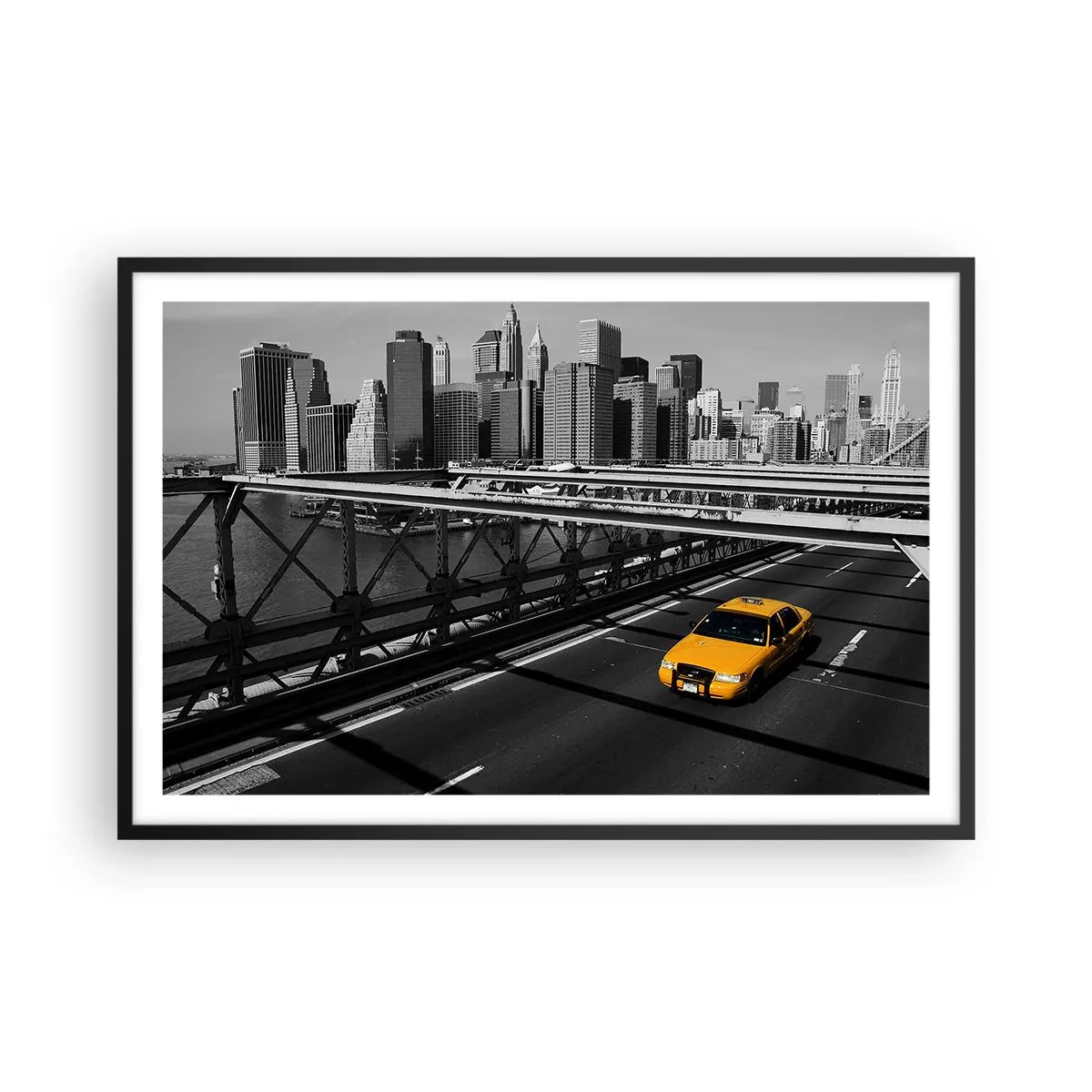 Poster în ramă neagră - Culorile marelui oraș - 91x61 cm