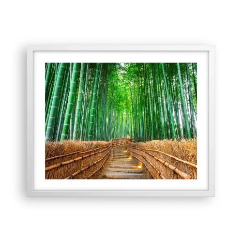 Poster în ramă albă - Esența naturii asiatice - 50x40 cm
