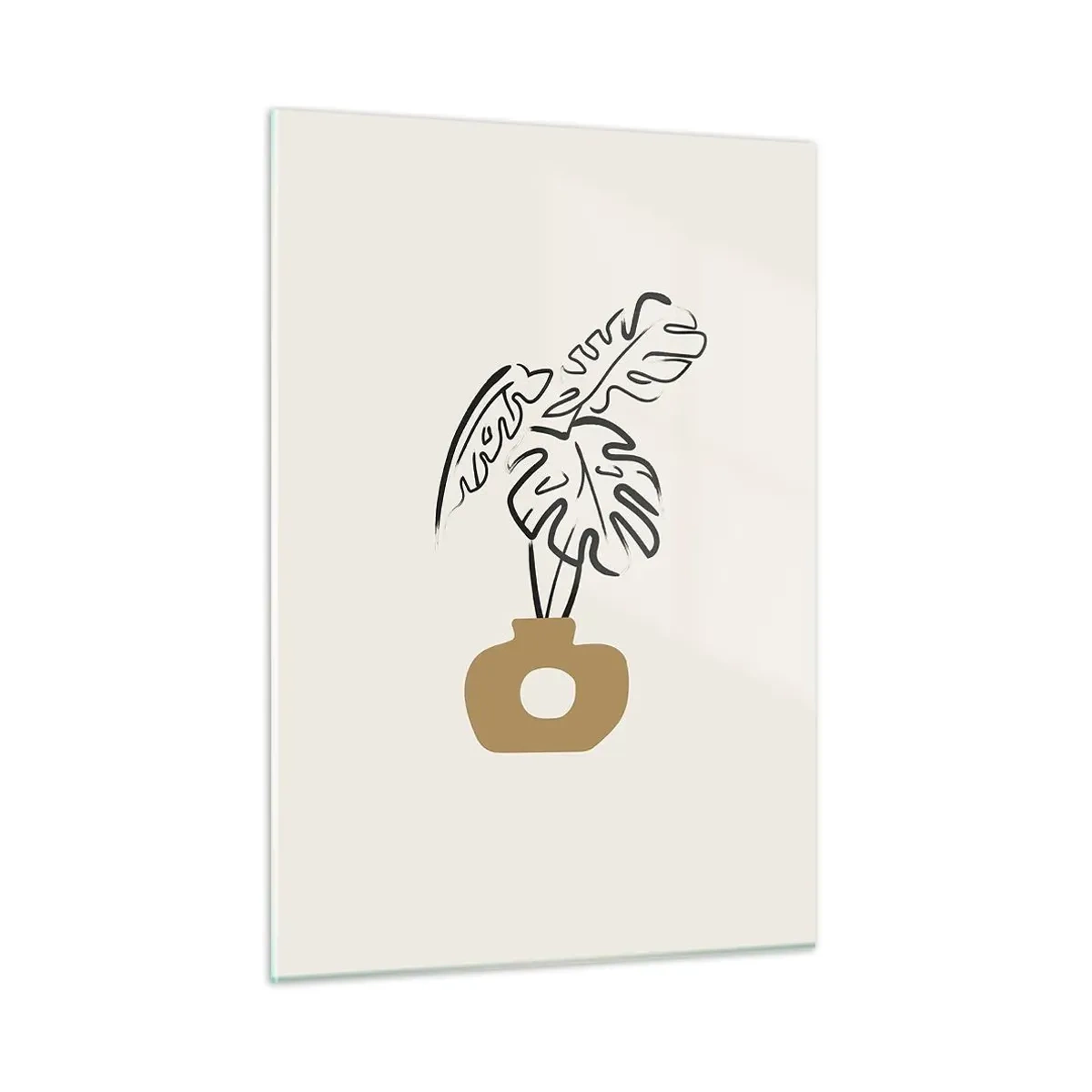 Tablou pe sticlă - Monstera - decorarea casei - 50x70 cm