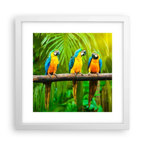 Poster în ramă albă - Și ai auzit că ea...? - 30x30 cm