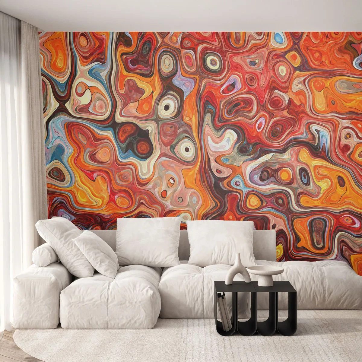 Tapet Autoadeziv Deluxe Sticker - Dacă nucile s-au topit în miere - Abstracția, Bucată, Model modern - 250x175 cm