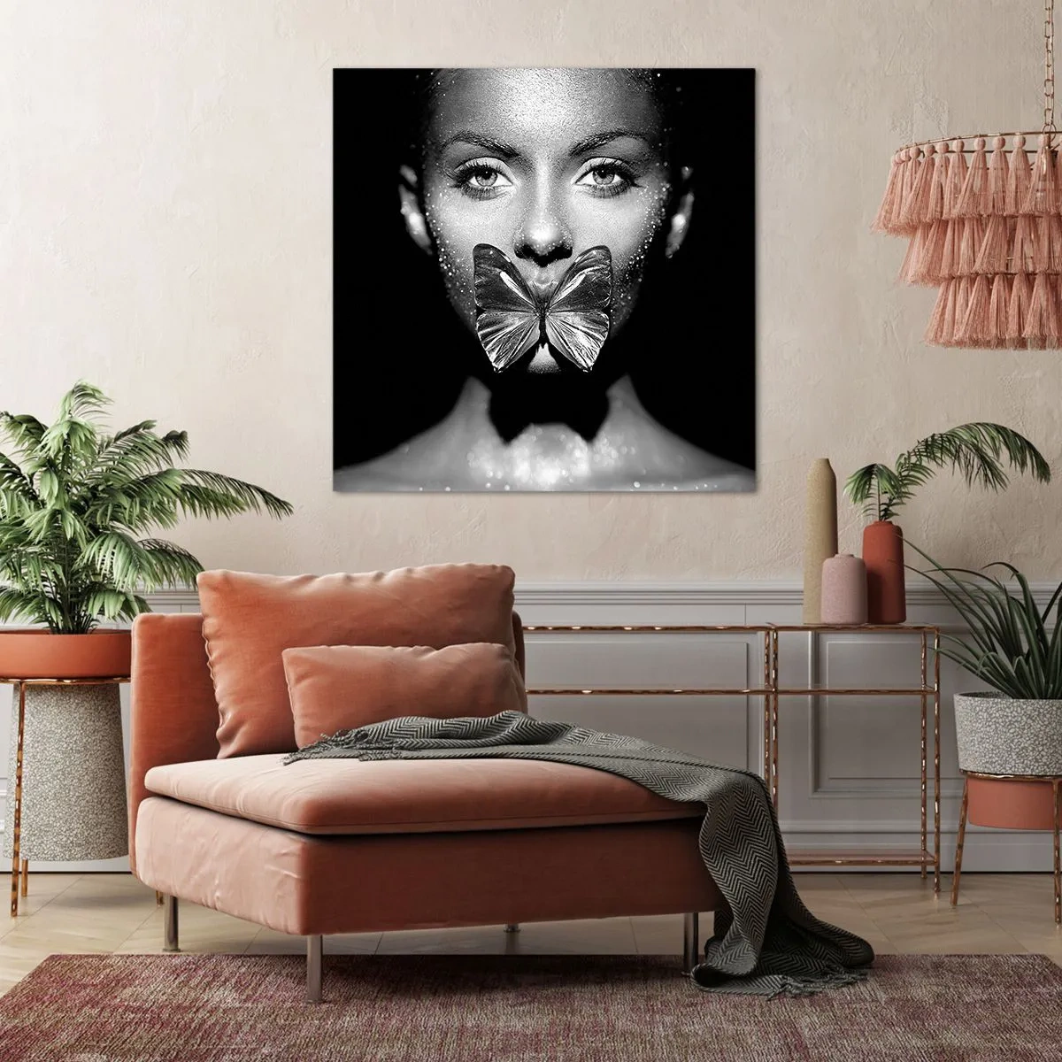 Tablou pe pânză - Sărut de fluture - 60x60 cm