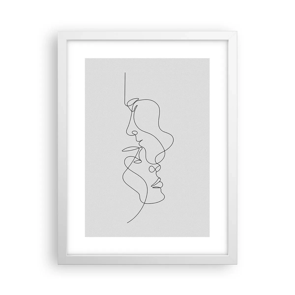 Poster în ramă albă - Dorință vorace - 30x40 cm