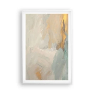 Poster în ramă albă - Abstracție - lumea blândeții - 61x91 cm