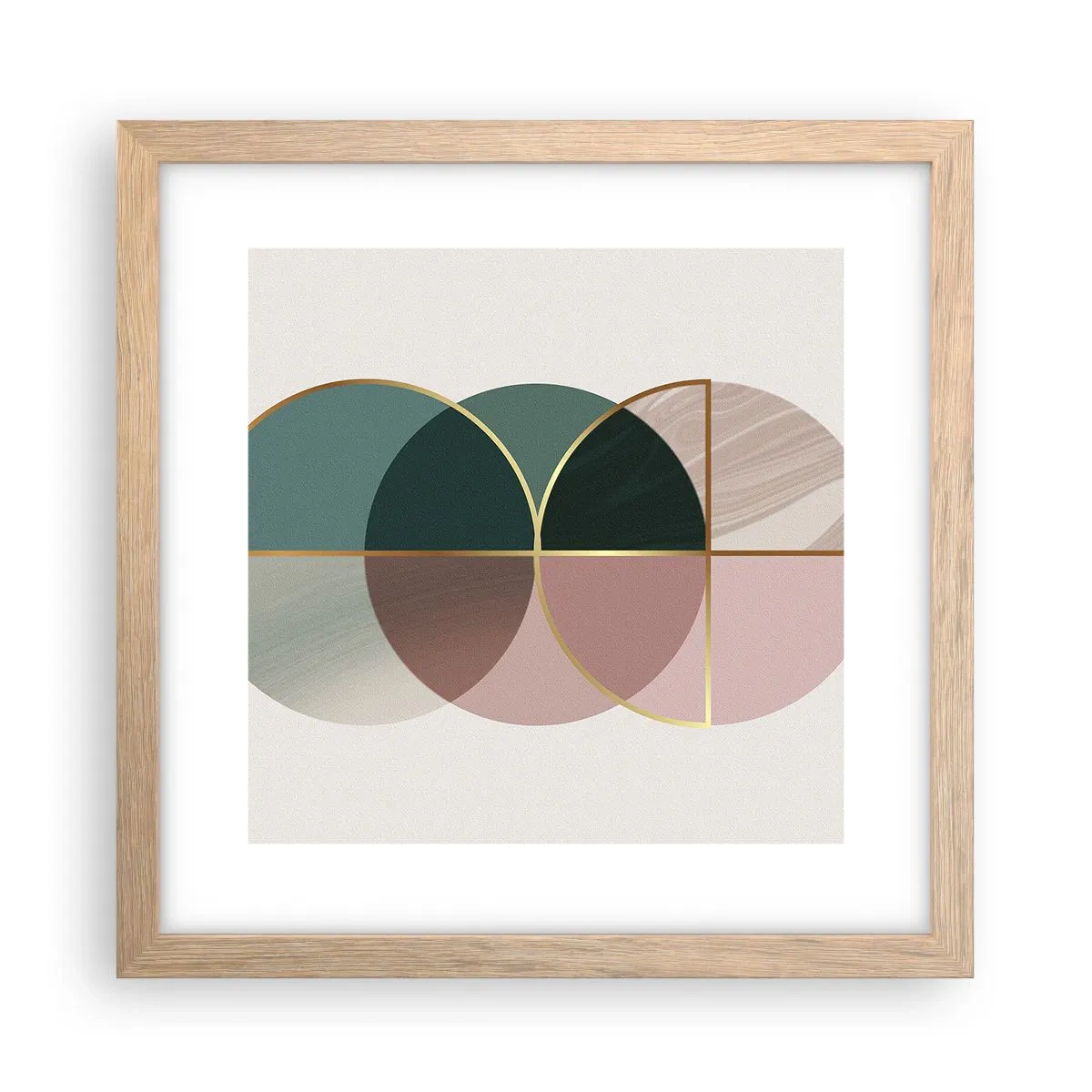 Poster în ramă de stejar deschis - Roată cu roată… - 30x30 cm