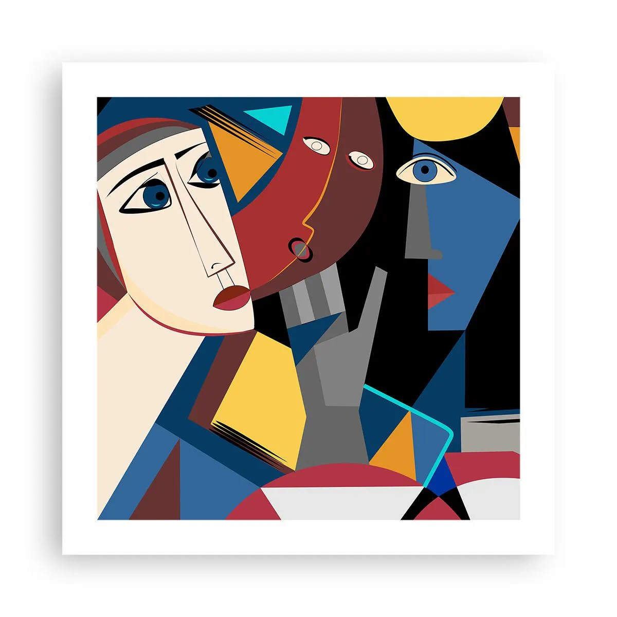 Poster - Discuția cubiștilor - 50x50 cm