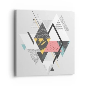 Tablou pe pânză - Variația triunghiului și a rombului - 40x40 cm