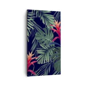 Tablou pe pânză - Flacăra verde - 45x80 cm