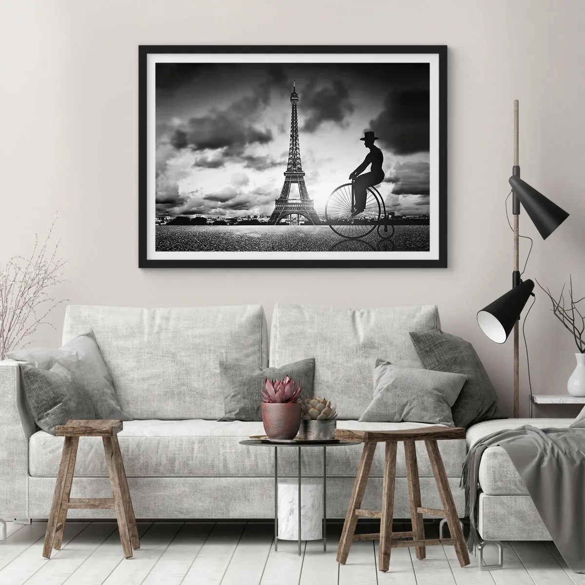 Poster în ramă neagră - Dorul de Belle Epoque - 100x70 cm