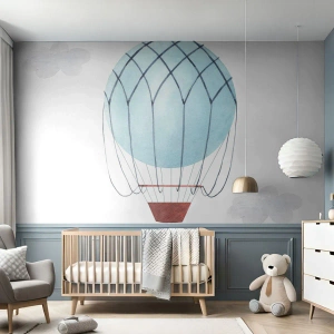 Tapet Premium Sand - Complet în nori - Pentru copii, Balon, Minimalism - 400x280 cm
