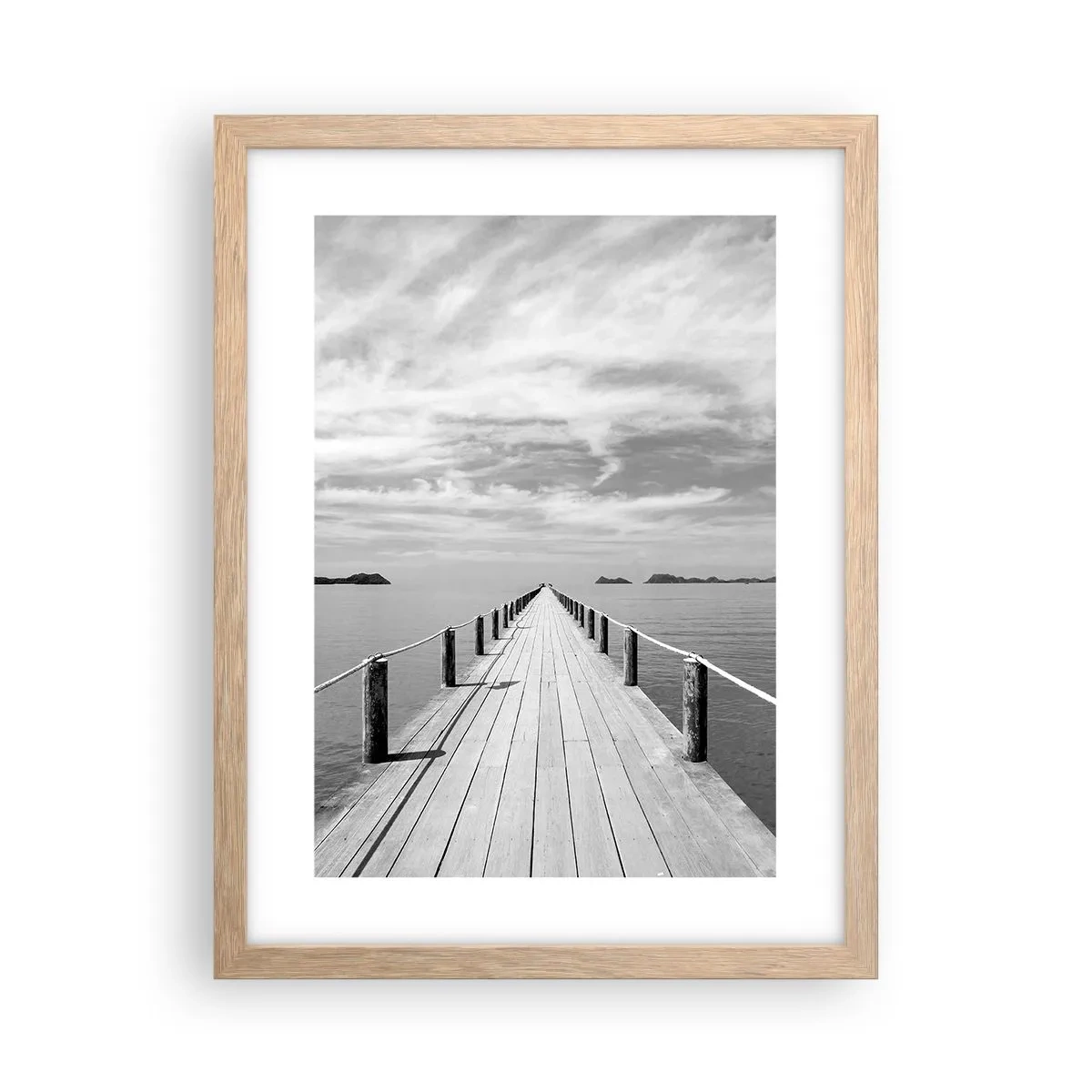 Poster în ramă de stejar deschis - Ce zici de o călătorie... - 30x40 cm