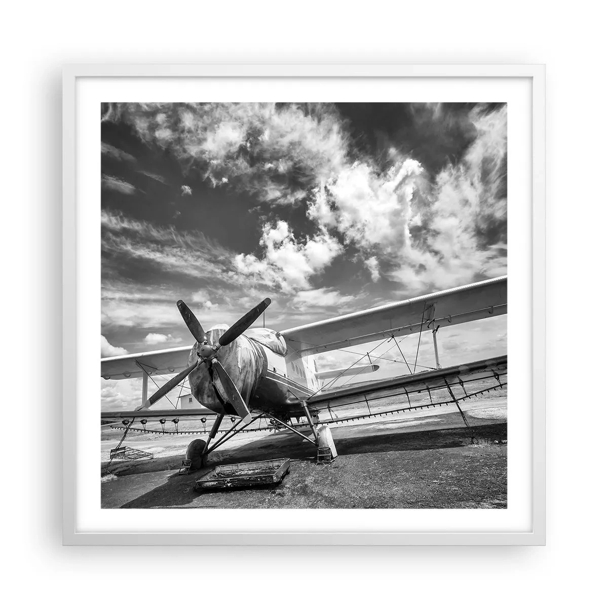 Poster în ramă albă - Abia aștept! - 60x60 cm