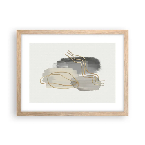 Poster în ramă de stejar deschis - Persistență și mișcare - 40x30 cm