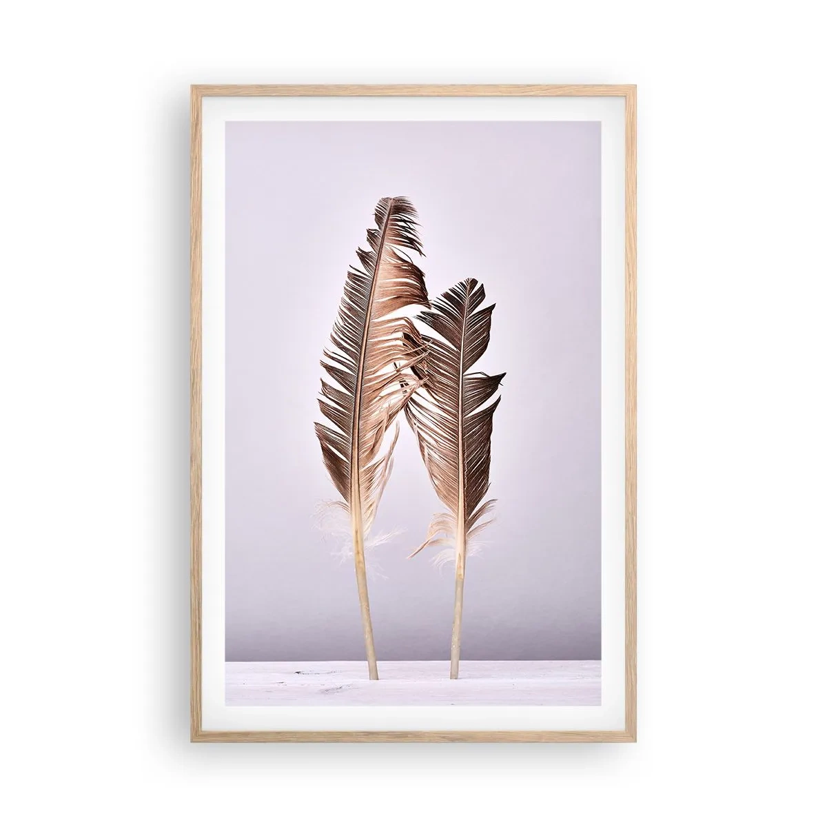 Poster în ramă de stejar deschis - Împotriva neantului - 61x91 cm