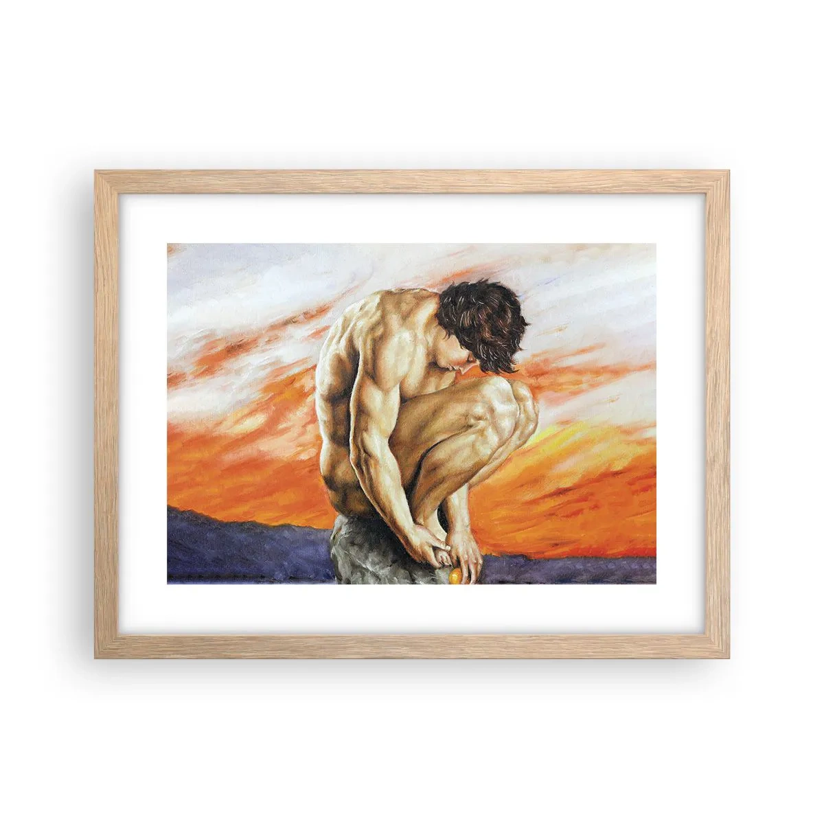 Poster în ramă de stejar deschis - Ascultându-se pe sine - 40x30 cm