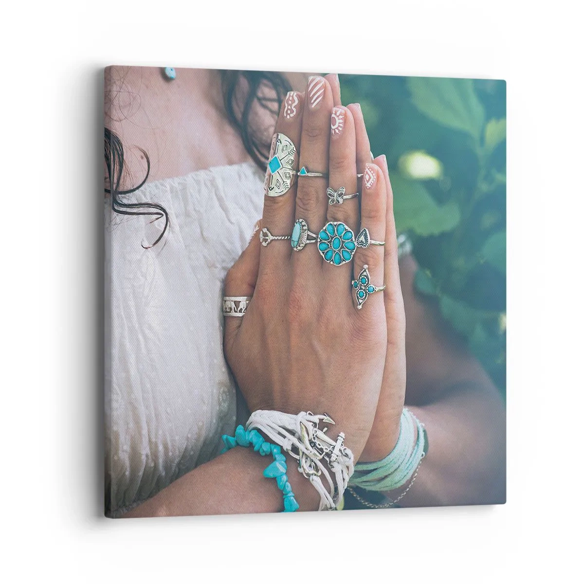 Tablou pe pânză - Bine ați venit în centrul ființei - 40x40 cm