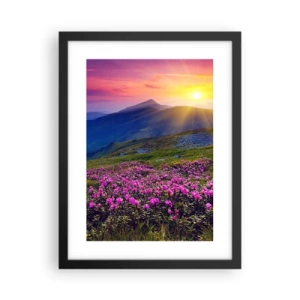 Poster în ramă neagră - ... Și peste tot în jur se simte un miros de jneapăn și parfum de ierburi... - 30x40 cm