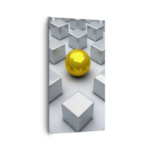 Tablou pe pânză - De ce eu? Compoziție geometrică - 65x120 cm