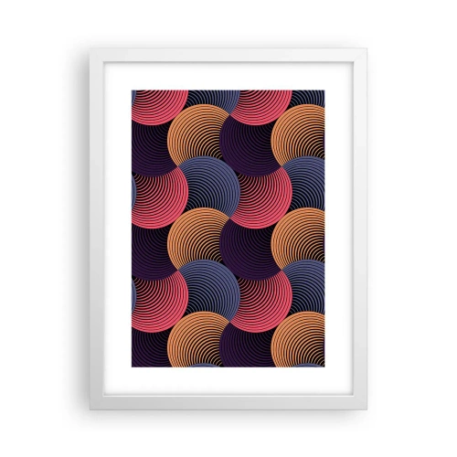 Poster în ramă albă - Într-un ritm de cerc - 30x40 cm