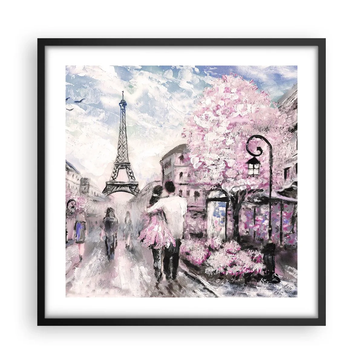 Poster în ramă neagră - Dacă ar fi să te îndrăgostești, atunci doar de... - 50x50 cm