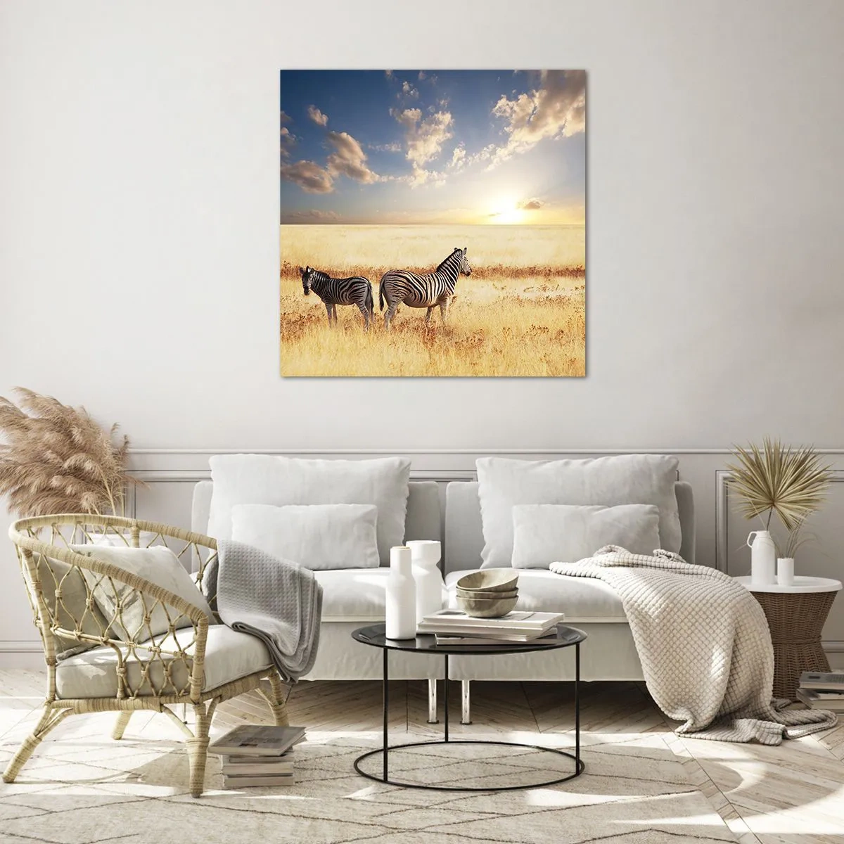 Tablou pe sticlă - Plecați, nu tulburați liniștea - 40x40 cm