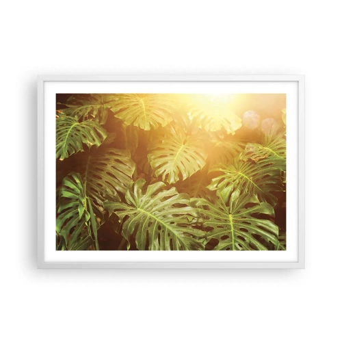 Poster în ramă albă - Poftiți în verde - 70x50 cm