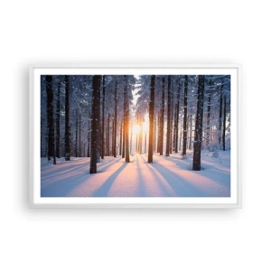 Poster în ramă albă - În mod clar în alb și negru - 91x61 cm