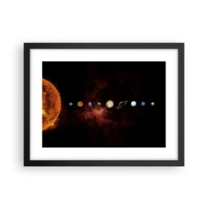 Poster în ramă neagră - Cartierul nostru - 40x30 cm