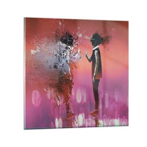 Tablou pe sticlă - Este posibil să privești în interiorul tău? - 50x50 cm