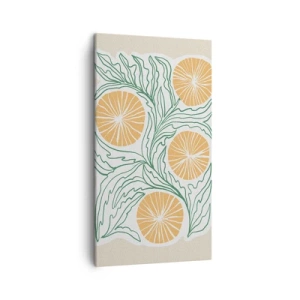 Tablou pe pânză - Etnic cu o notă de abstracție - 45x80 cm