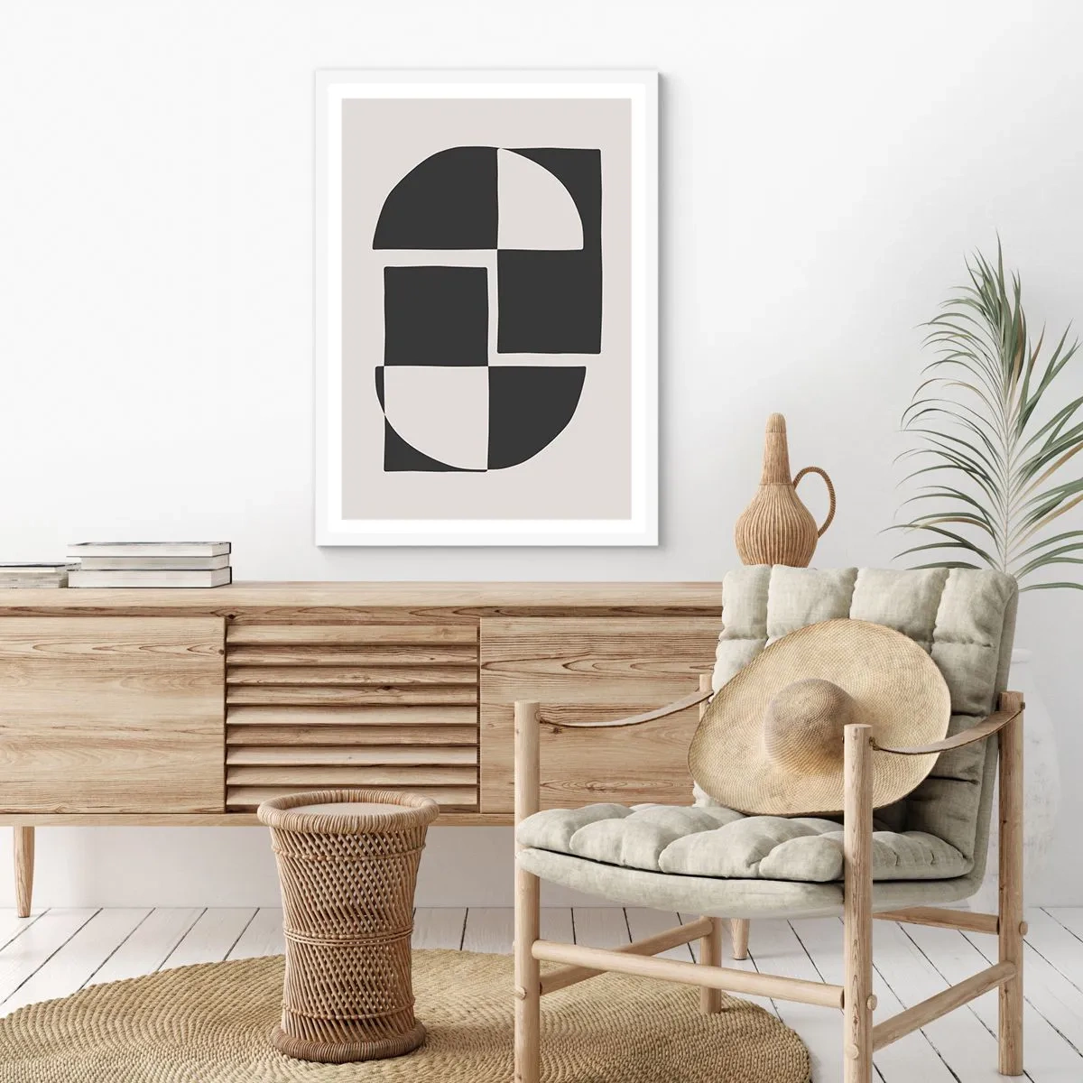 Poster în ramă albă - Antiteză - sinteză - 30x40 cm