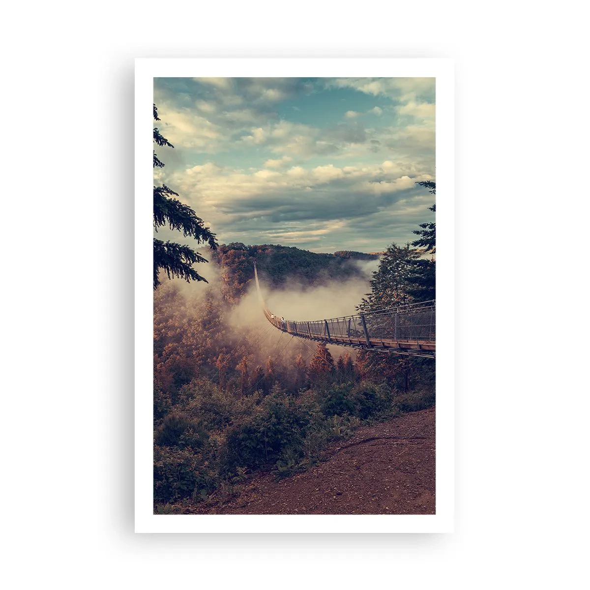 Poster - Deasupra pădurii de toamnă - 61x91 cm