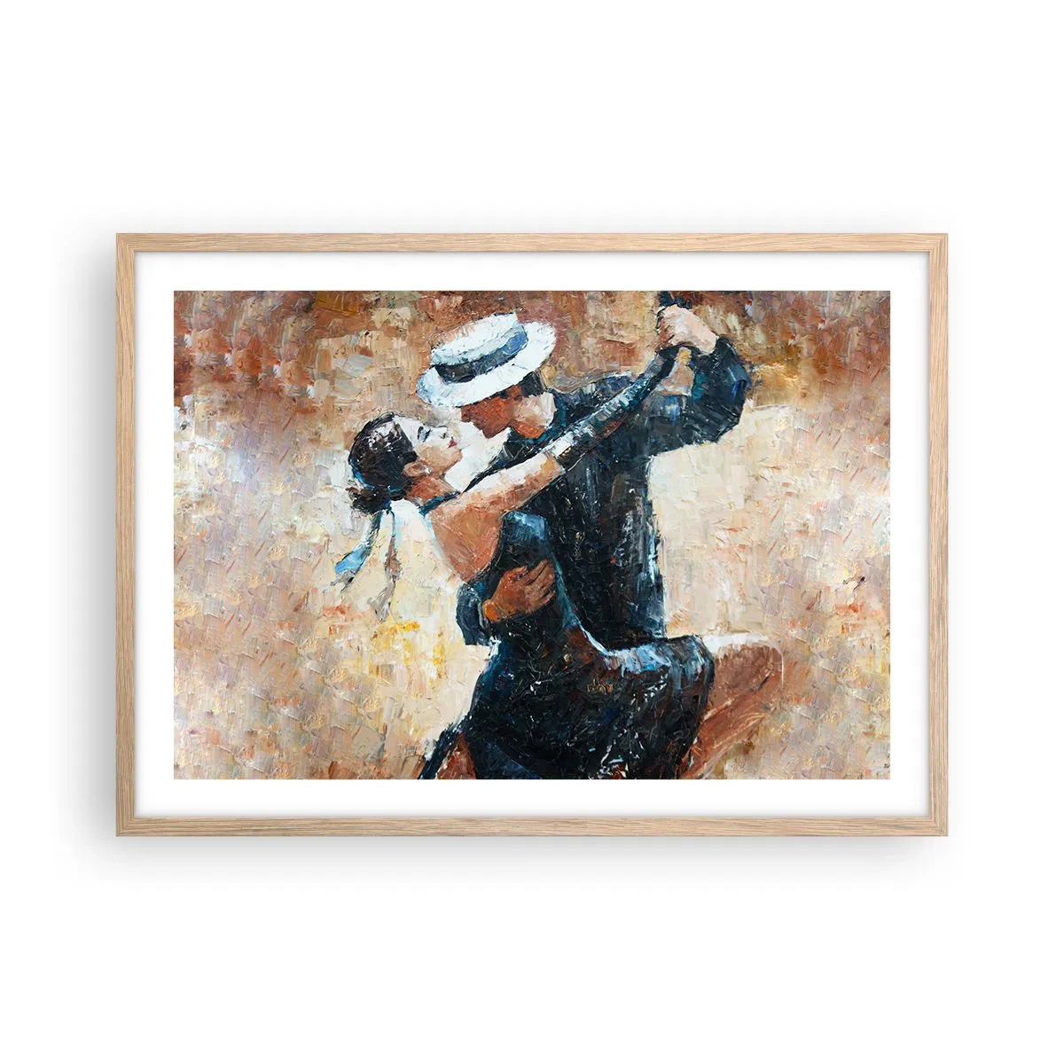 Poster în ramă de stejar deschis - A la Rudolf Valentino - 70x50 cm